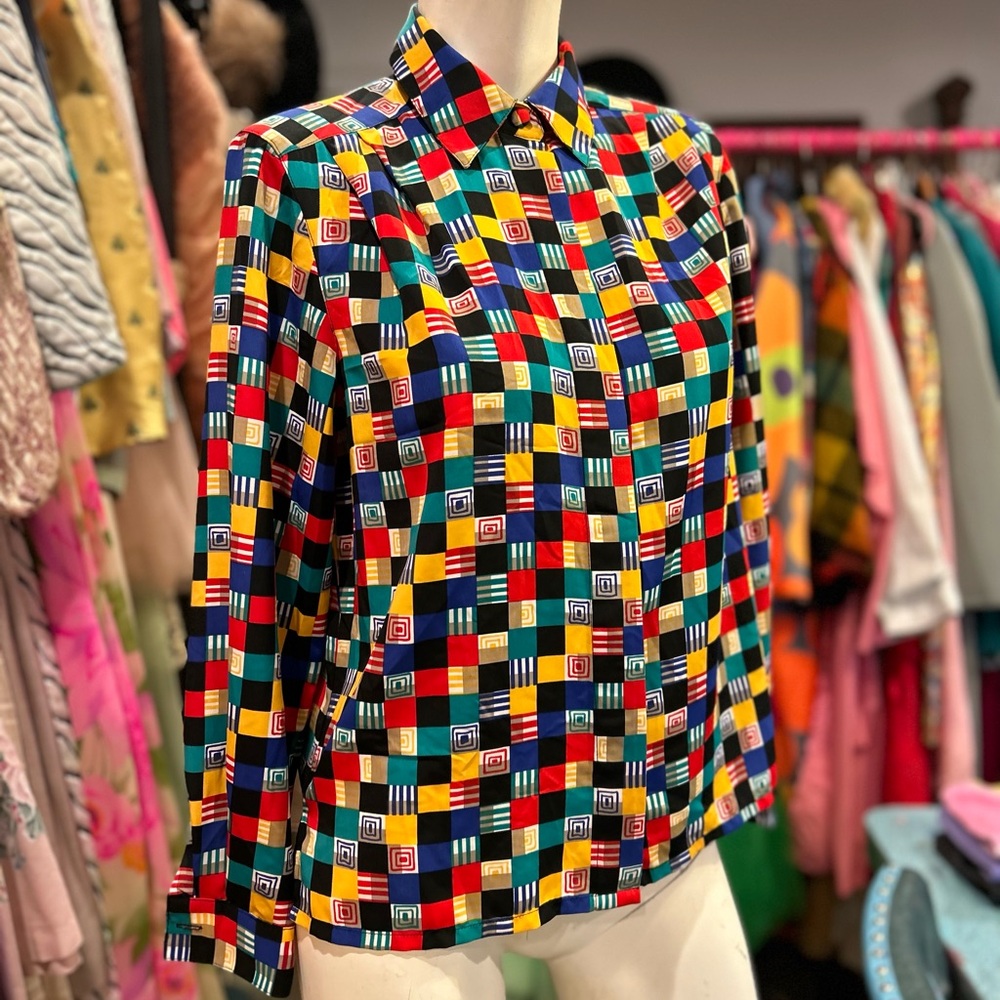 Vintage Geometric Blouse - Picture 5 of 13